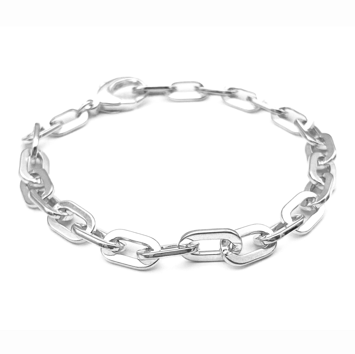 Oval Link Charm Bracelet, Sterling Silver Ashley's Equestrian