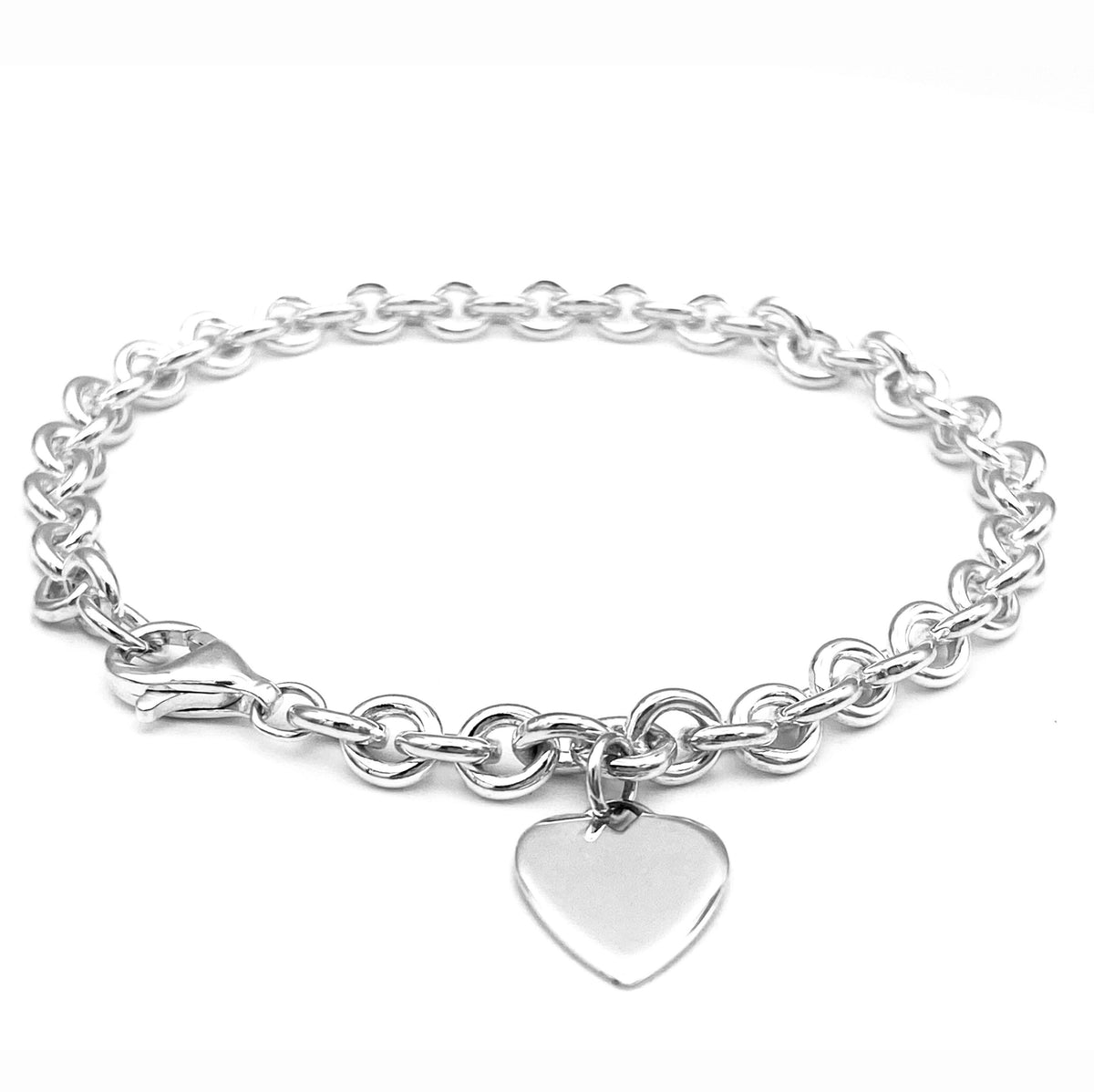 Charm Bracelet with Heart, Sterling Silver – Ashley's Equestrian