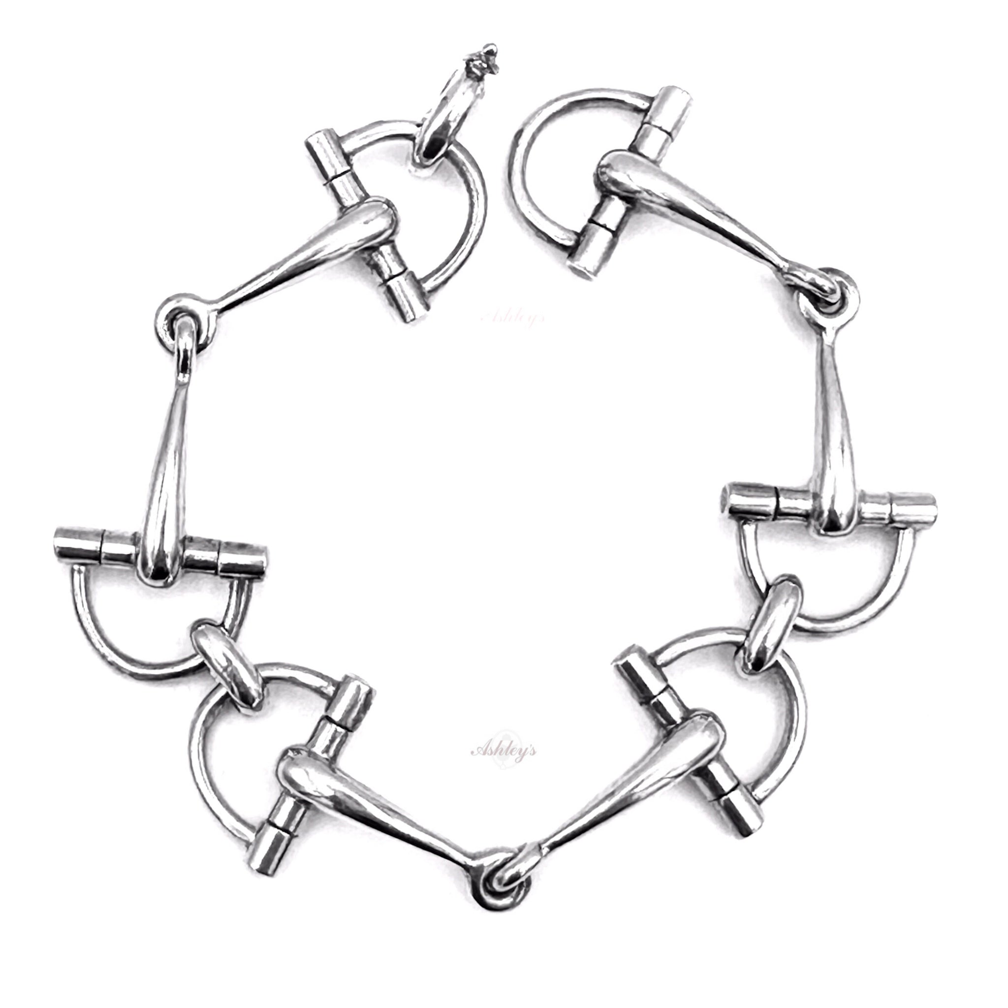 アクセサリー Italy vintage horse bit silver Bracelet Vintage Gucci Sterling Silver Horse Bit Link Bracelet 1960s