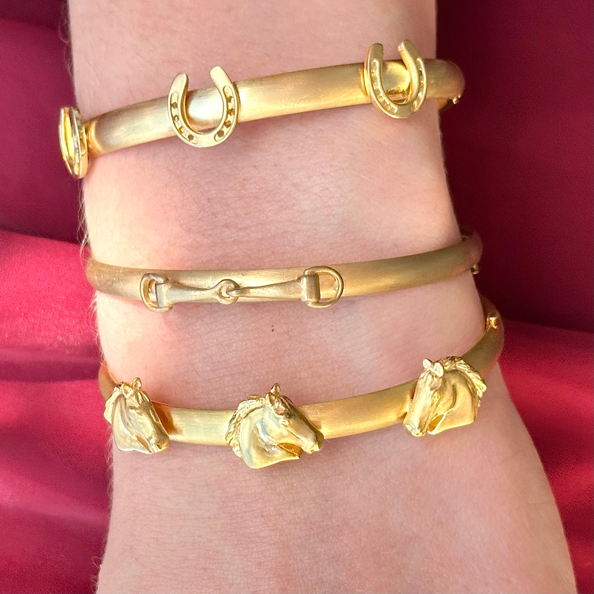 Bit Style Bangle Bit Bangle Bracelet, 14k Gold – Ashley's Equestrian