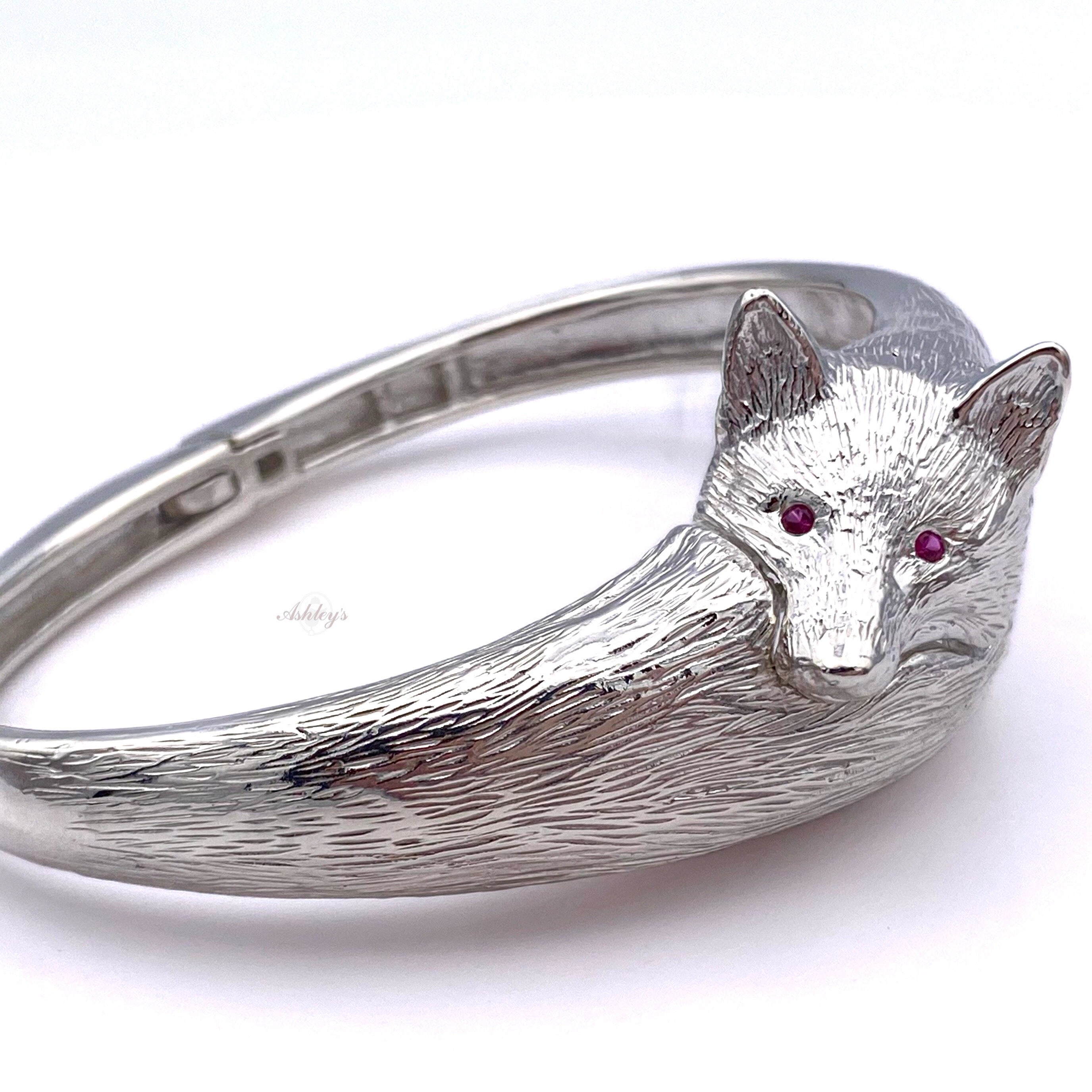 Fox Bangle Bracelet Sterling Silver Ashley s Equestrian