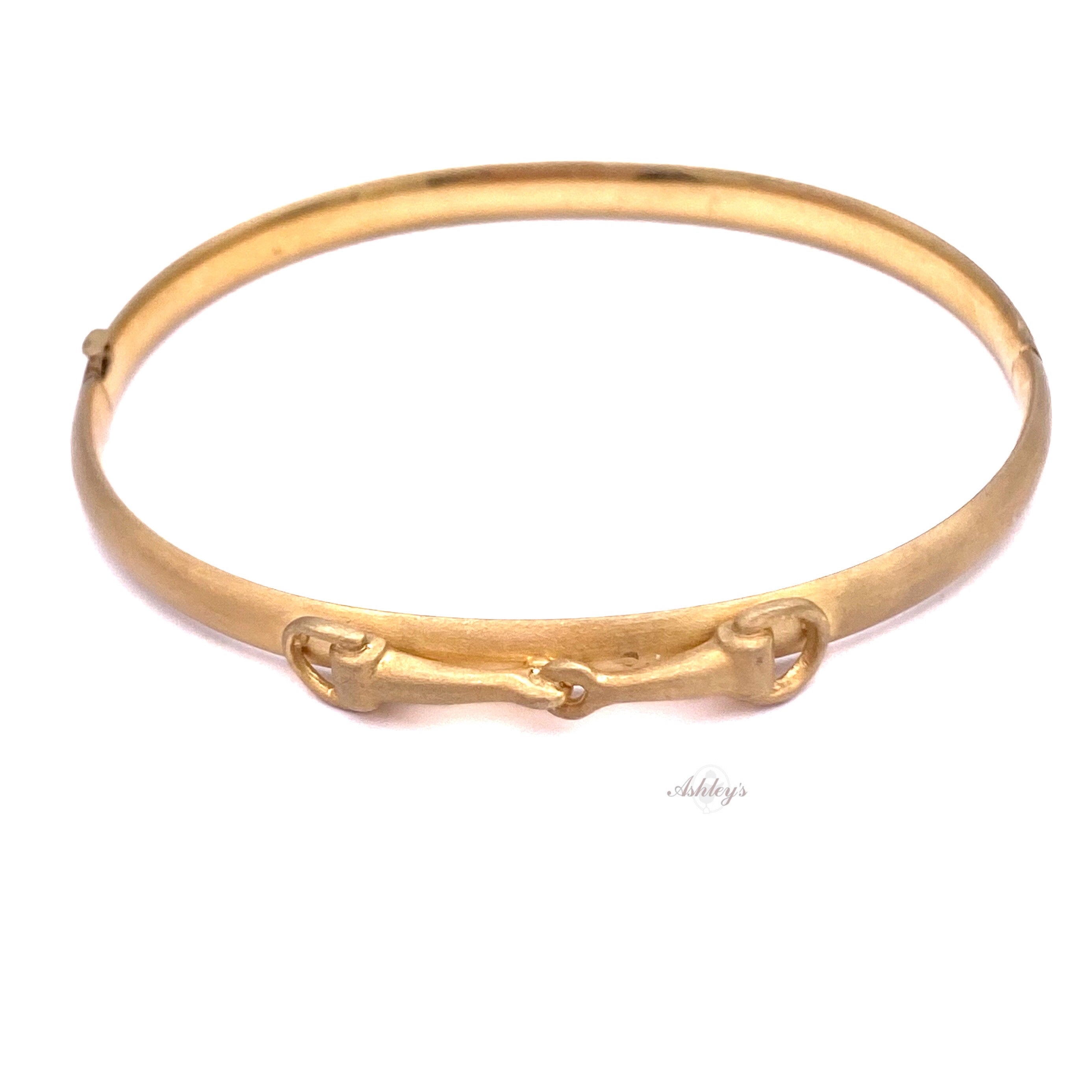Bit Style Bangle Bit Bangle Bracelet, 14k Gold – Ashley's Equestrian