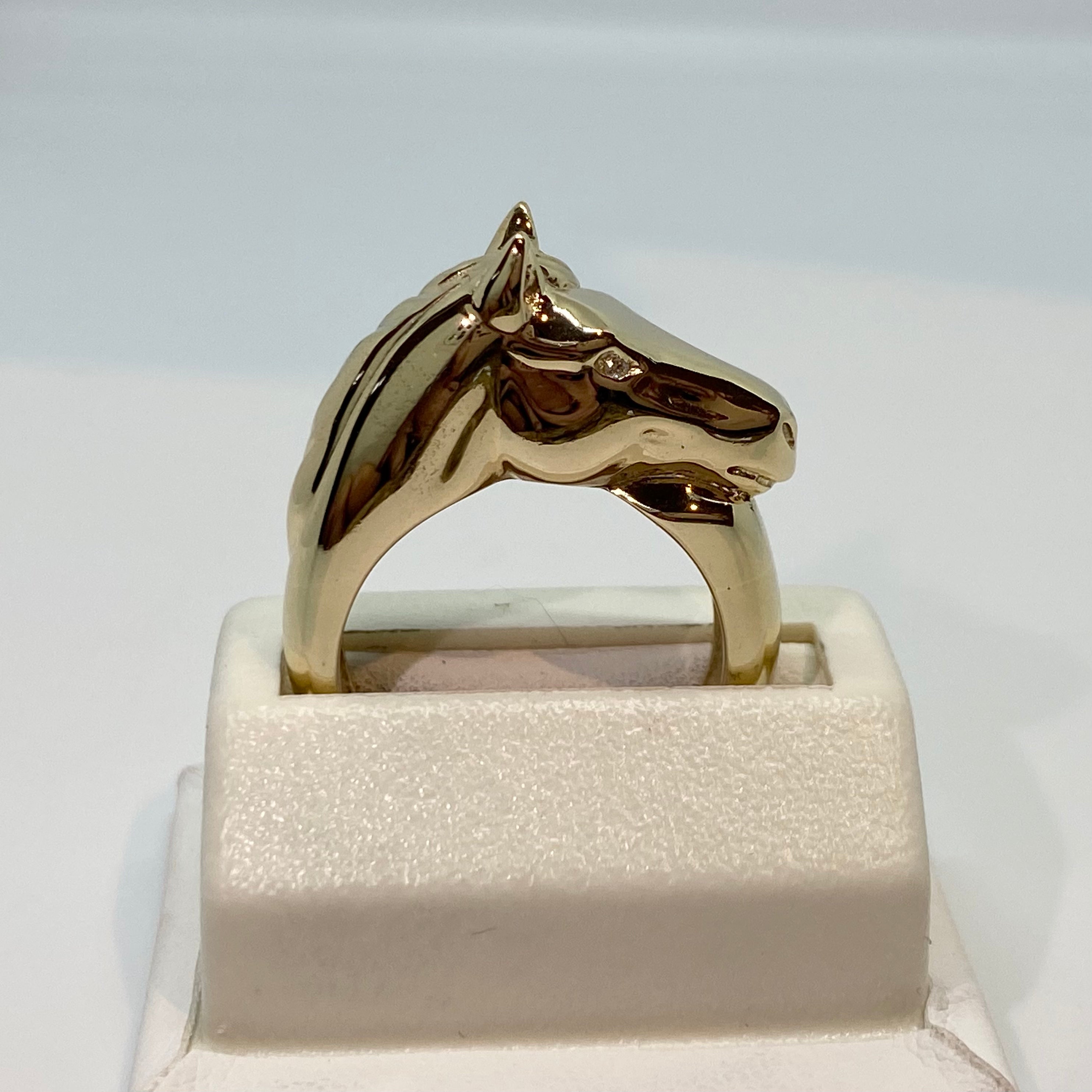 Effy Safari 14k Yellow Gold Horse Diamond Ring – effyjewelry.com