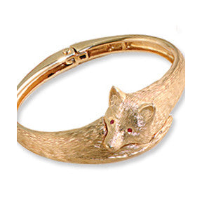 Fox Bangle Bracelet 14K Gold