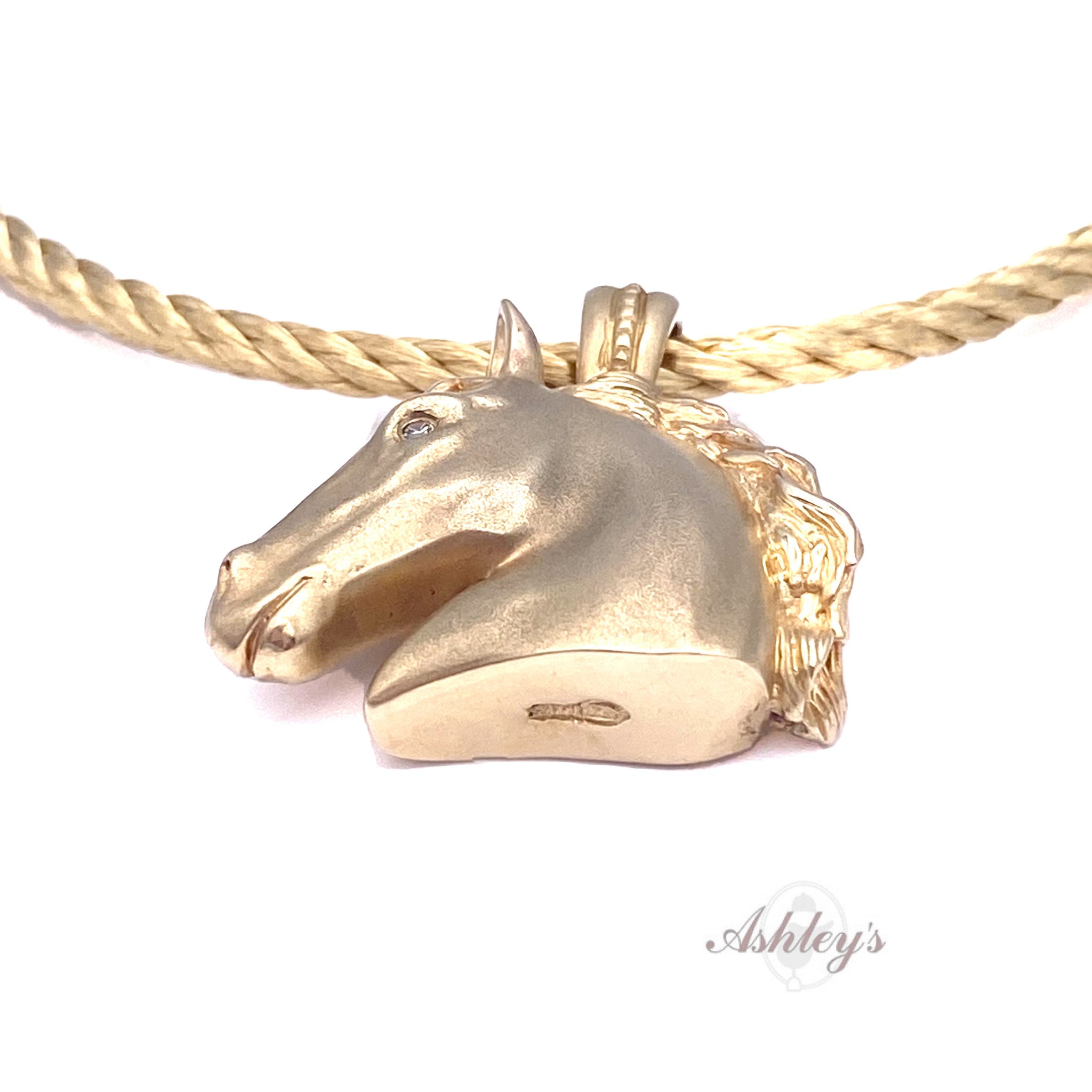 Horse Head Pendant, 14k Gold – Ashley's Equestrian