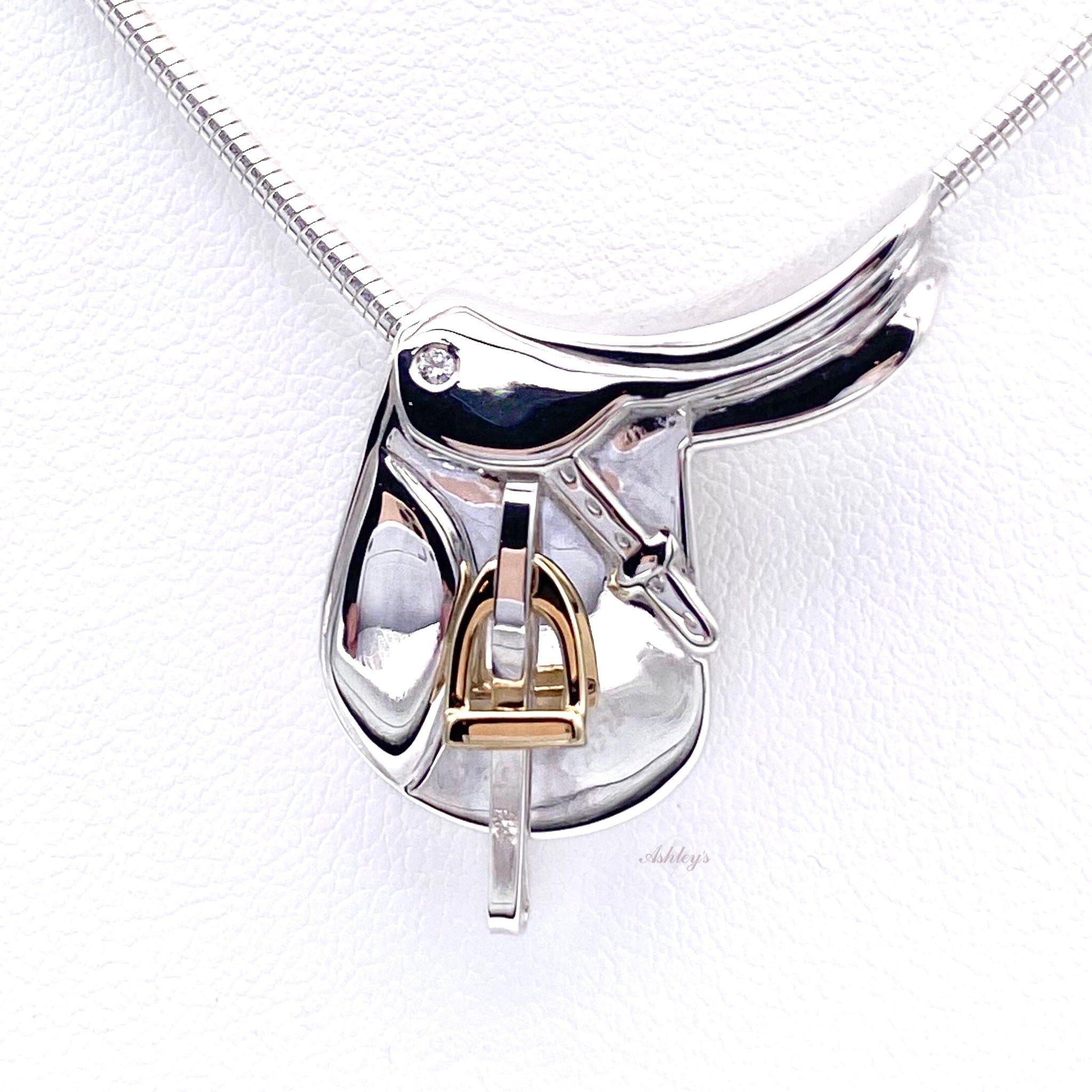 Saddle Charm Sterling Silver - Made in the USA